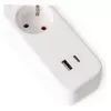 ENTAC stekkerdoos 4-voudig met 1x USB-A & 1x USB-C, 1,5 m wit