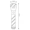 ENTAC 1W LED-zaklamp aluminium zwart AA-batterij