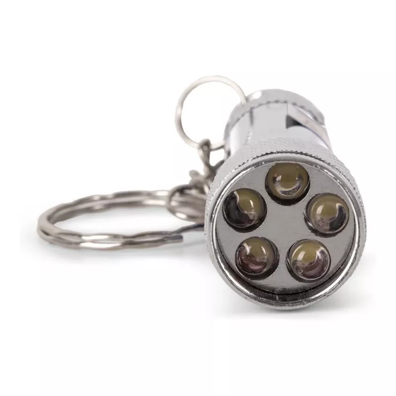 ENTAC 5 LED-sleutelhangerzaklamp zilver