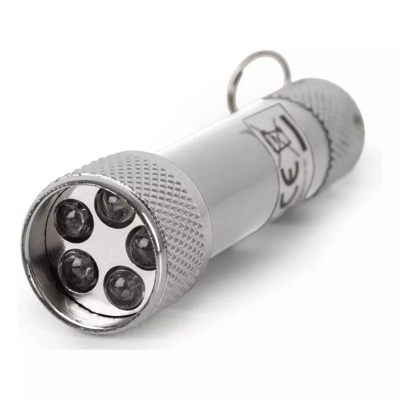 ENTAC 5 LED-sleutelhangerzaklamp zilver