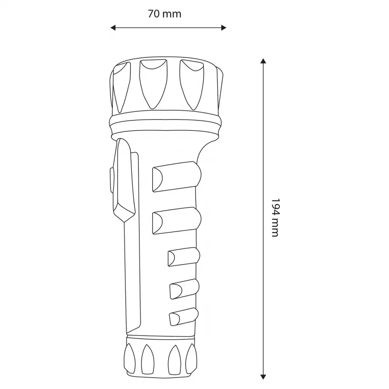 ENTAC EFL-2D-PL zaklamp 2D kunststof zwart