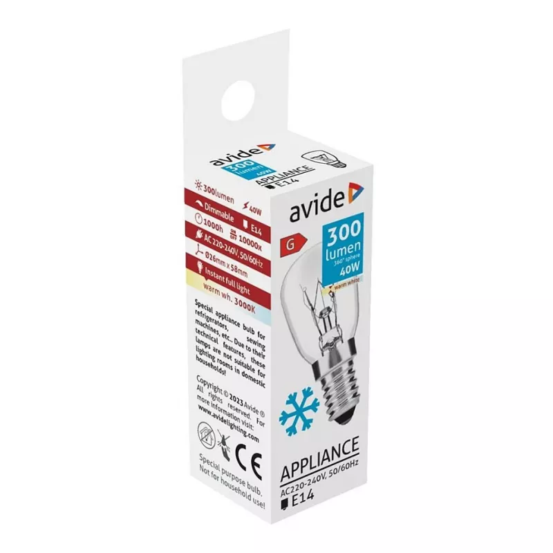 Avide halogeenlamp 300lm 40W E14 warmwit 3000K - kaars C35