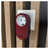 ENTAC stopcontactadapter met 2x USB-A bordeaux