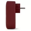 ENTAC stopcontactadapter met 2x USB-A bordeaux