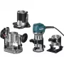 Makita RT0702CX3J kantenfrees 710W 8mm spantang met 3 voetplaten MAKPAC-koffer