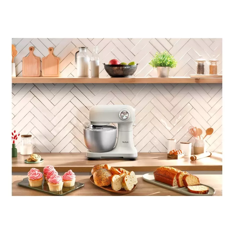 TEFAL QB140AF0 Bake Easy keukenmachine, 500 W, 12 standen, 3,5 L kom, beige