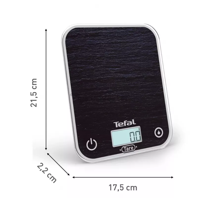 TEFAL keukenweegschaal BC50D2V0 Optiss - digitaal LCD, 5 kg capaciteit, zwart