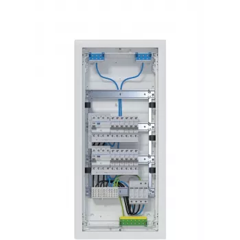 Hager Volta VH48BV1 hollewand-verdeler 4x12 PLE 2 aardlekschakelaar-stroomkringen 48 modules IP30 wit