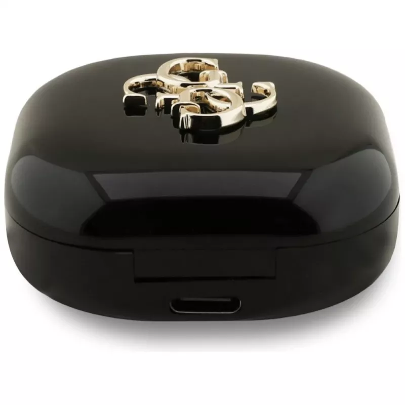 Guess 4G Metal Logo True Wireless Stereo Bluetooth-oordopjes met oplaadcase (zwart)