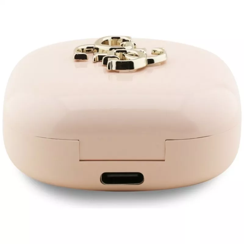 Guess 4G Metal Logo True Wireless Stereo Bluetooth 5.0 Earbuds met oplaadcase - Roze