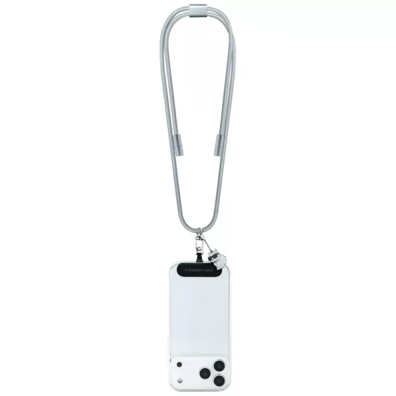Karl Lagerfeld Crossbody Strap Choupette Charm - Universele telefoonstrap / USB-C naar USB-C kabel 1,5m (grijs)