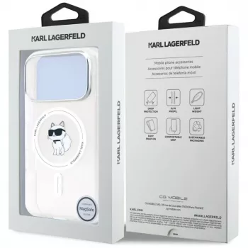 Karl Lagerfeld IML Choupette MagSafe Case voor Apple iPhone 17 Pro Max, Transparant