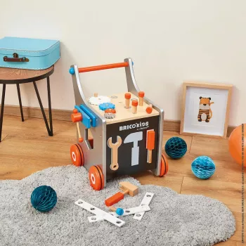 Janod Brico'Kids magnetische werkbank-trolley met gereedschap - 24 delen