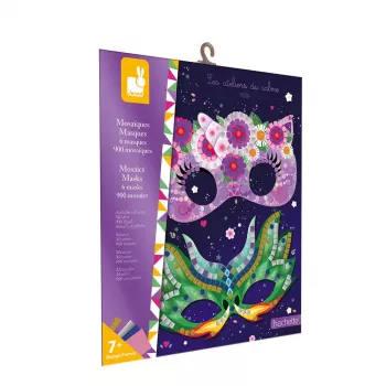 Janod Mozaika Maski mozaïekkunstset - 5 dierenmaskers
