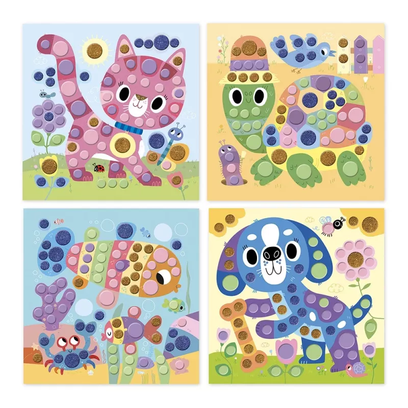 Janod My Arts & Crafts 3+ ronde mozaïeken creatieve set voor 3-jarigen