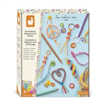 Janod creatieve knutselset Scoubidou filofun ornamenten 7+