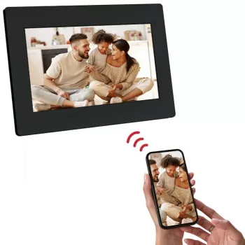 AGFAPHOTO APF700 Wi-Fi 7-inch Digitale Fotolijst met 32 GB geheugen, IPS-LCD-touchscreen, bewegingssensor, auto-rotatie, zwart
