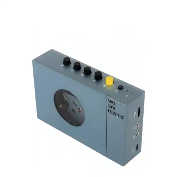 WeAreRewind Draagbare Cassettespeler met Bluetooth, Kurt, blauw