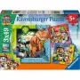 RAVENSBURGER kinderpuzzel PAW Patrol 3 Dino Movie (3 x 49 stukjes)