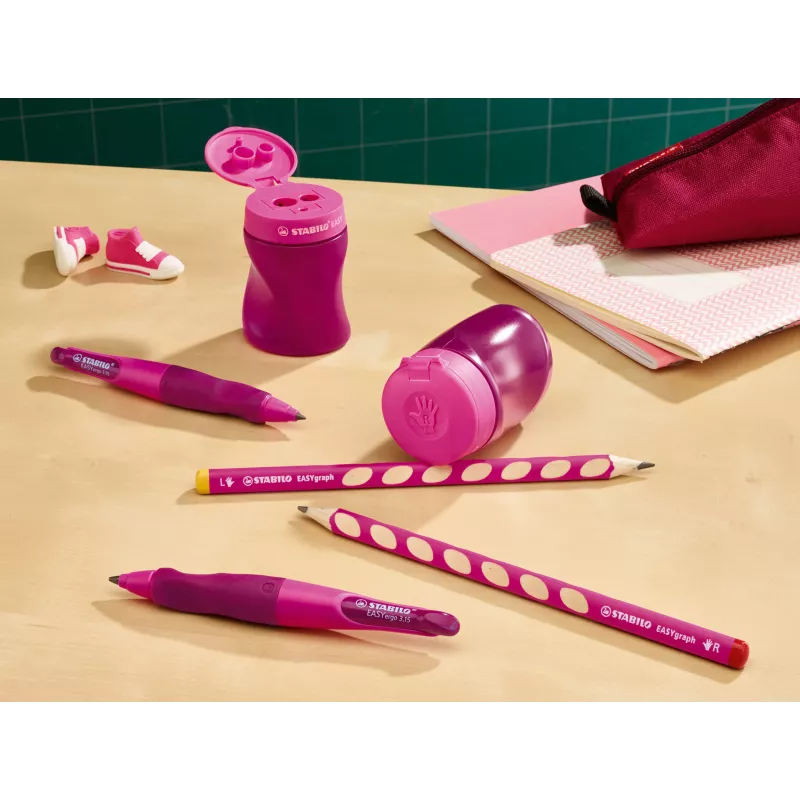 STABILO Easy handpuntenslijper - roze - rechtshandig