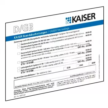 Kaiser Elektro schot-identificatieplaatjes-set DE/GB/FR/IT 9473-91