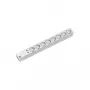 Bachmann 333.4061 standaard 1U PDU 8 Schuko stopcontacten 2m kabel overspanningsbeveiliging grijs