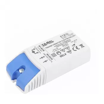 Scharnberger 58491 12V AC 0-60W elektronische transformator voor halogeen of LED, 71,5x35x23,5mm
