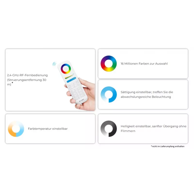 MIBOXER FUT112 LED retrofit GU5.3/MR16 6W RGB-CCT 2,4GHz smooth dim smart spotlamp
