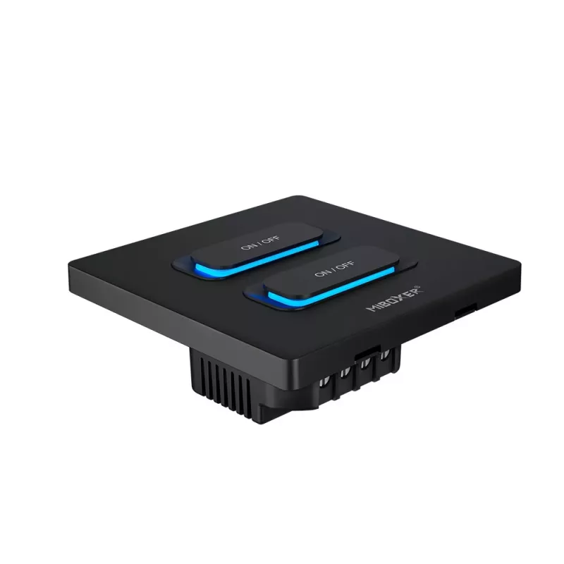 MIBOXER ESW2B 2-voudige smart switch LED-afstandsbediening met WiFi en 2,4 GHz bewegingssensor en dimmer