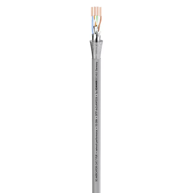 Sommer Cable SC-Mercator CAT.7 netwerkkabel, FRNC, Ø 6,5 mm, grijs (580-0306F)