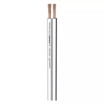 Sommer Cable SC-Prisma luidsprekerkabel, 2 x 2,50 mm², PVC 9,1 x 4,3 mm, wit (401-0250-WS)