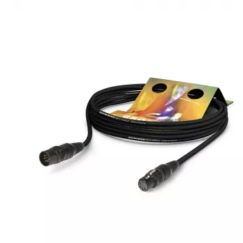 Sommer Cable Binary 434 DMX512-kabel, 4 x 0,34 mm², XLR-stekker 5-pol. naar XLR-bus 5-pol., HICON, zwart, 5 m (B4GSU0500-SW)