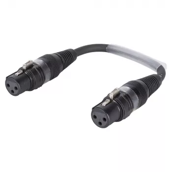 Sommer Cable adapterkabel, XLR-bus 3-pol. naar XLR-bus 3-pol., HICON, zwart, 0,15 m (SGHZU0015-SW)