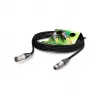 Sommer Cable SC-Primus microfoonkabel, 2 x 0,50 mm², XLR-bus 3-pol. naar XLR-stekker 3-pol., NEUTRIK, zwart, 15 m (PRMFU1500-SW)
