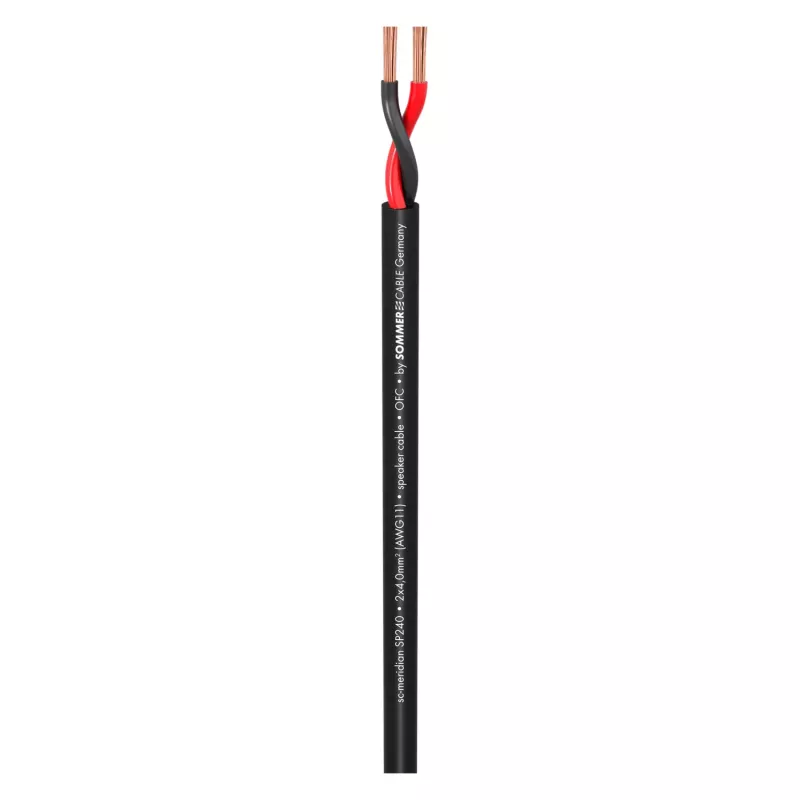 Sommer Cable 440-0051 Meridian Mobile SP240 2 x 4,0 mm² luidsprekerkabel - zwart - per meter