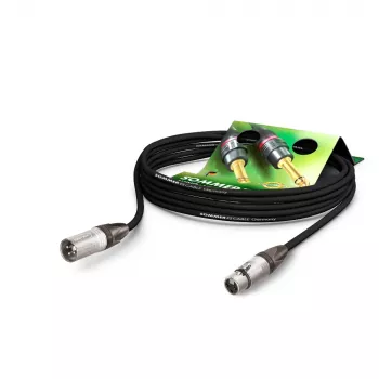 Sommer Cable SC-Primus microfoonkabel, 2 x 0,50 mm², XLR-bus 3-pol. naar XLR-stekker 3-pol., NEUTRIK, zwart, 1 m (PRMFU0100-SW)