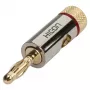 Sommer Cable HICON banaanstekker luidsprekerstekker met universeel klemschroefcontact, kabelmontage - rood