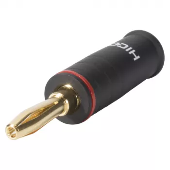 Sommer Cable HICON banaanstekker schroefklemaansluiting, rode codering, 4 mm, verguld