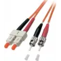 EFB Elektronik ECOFIBER glasvezel patchkabel ST-ST duplex OM2 1 m oranje LSZH