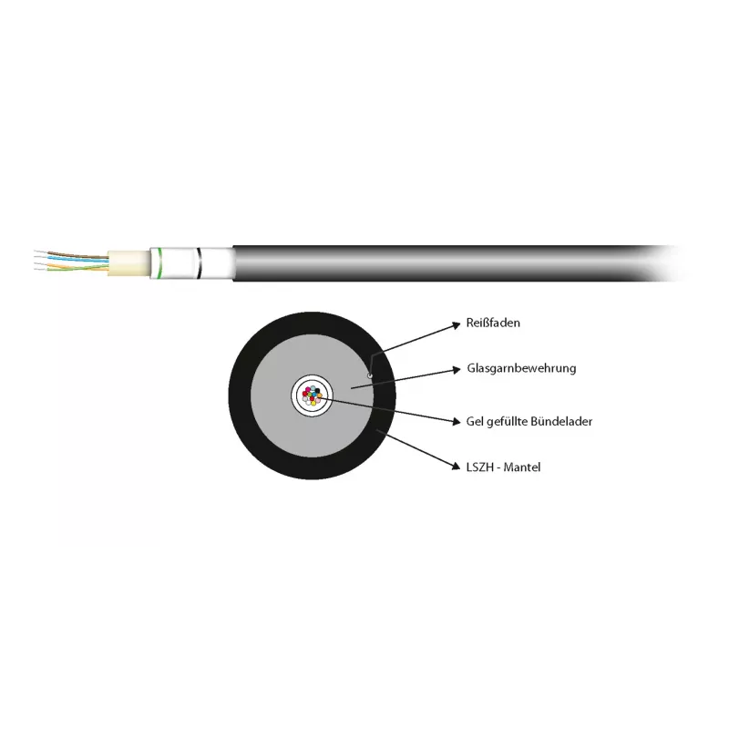 EFB Elektronik INFRALAN U-DQ(ZN)BH 48E 9/125µm G657A LSZH zwart CPR Eca