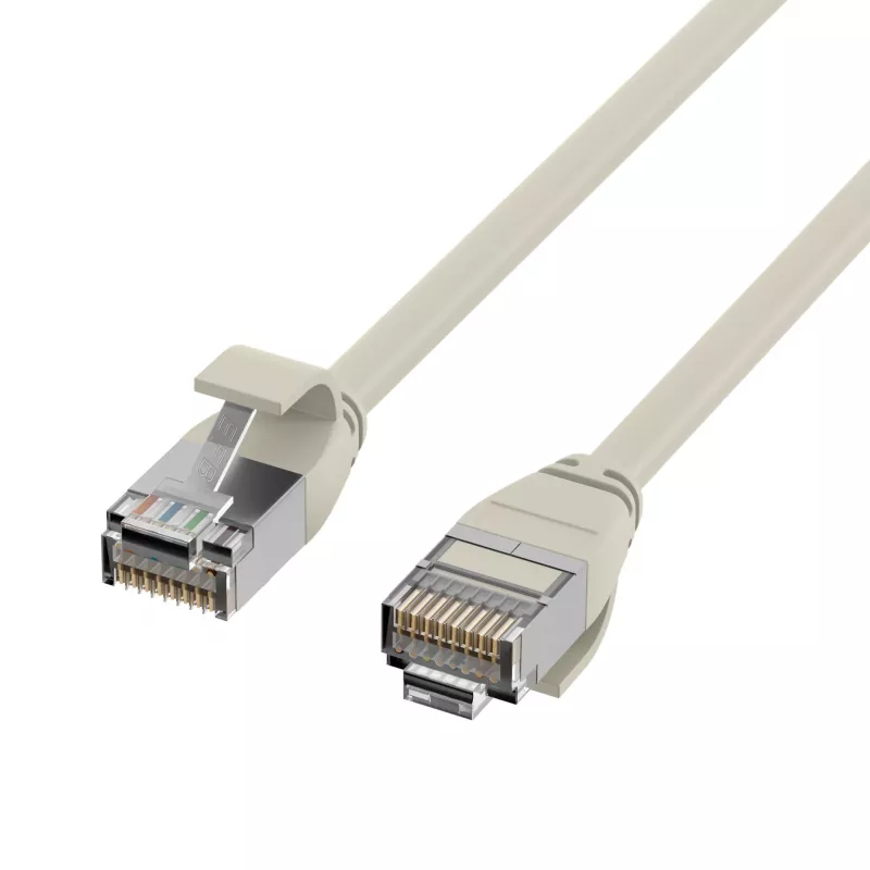 EFB Elektronik RJ45 patchkabel Cat.6A U/FTP TPE 4 mm ultraflex grijs 3 m