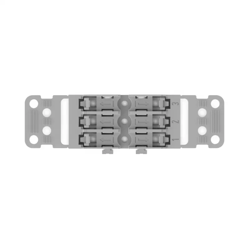WAGO 221-2503 montageadapter met trekontlasting, 3-ader, lichtgrijs