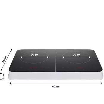 MEDION LIFE dubbele inductiekookplaat MD18493 (zwart, 3500 watt, 2x 20 cm)