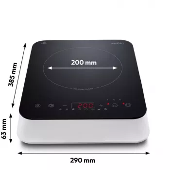 MEDION LIFE inductiekookplaat MD 18490 (zwart/wit, 2000 watt)