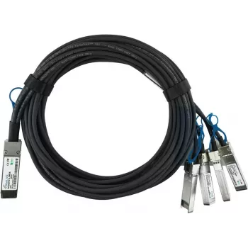 BlueLAN DEM-CB100Q28-4S28-3-BL 100GBASE-CR4 QSFP28 naar 4x25GBASE-CR SFP28 Direct Attach breakout-kabel, 3m
