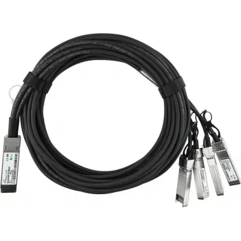 BlueLAN Compatible Lenovo A1DN Passieve 40GBASE-CR4 QSFP naar 4x10GBASE-CR SFP+ Direct Attach Breakout-kabel, 5m, AWG26