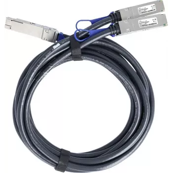 BlueLAN Compatible NVIDIA 980-9I98M-00V02A Passieve 200Gb/s QSFP56 naar 2x100Gb/s QSFP56 InfiniBand HDR Direct Attach Breakout-kabel, 3 meter, AWG26