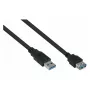 KABELMEISTER USB 3.0 verlengkabel, Type-A stekker naar bus, 0,5 m, zwart