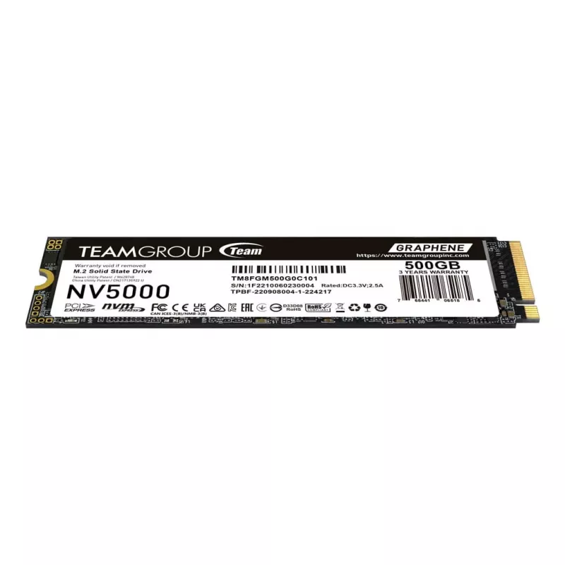 Team Group NV5000 500 GB M.2 PCIe Gen4 x4 NVMe SSD - 4500 MB/s lezen