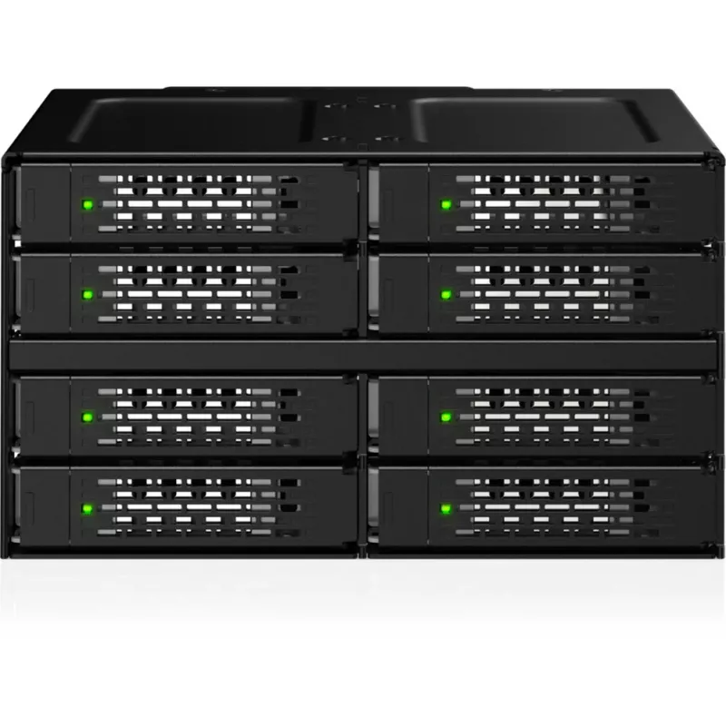 ICY DOCK ToughArmor MB508V5P-B 8-bay 2,5 inch U.2/U.3 NVMe SSD/HDD volledig metalen backplane-module